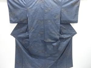 雲に華紋織り出し本場泥大島紬着物(5マルキ)